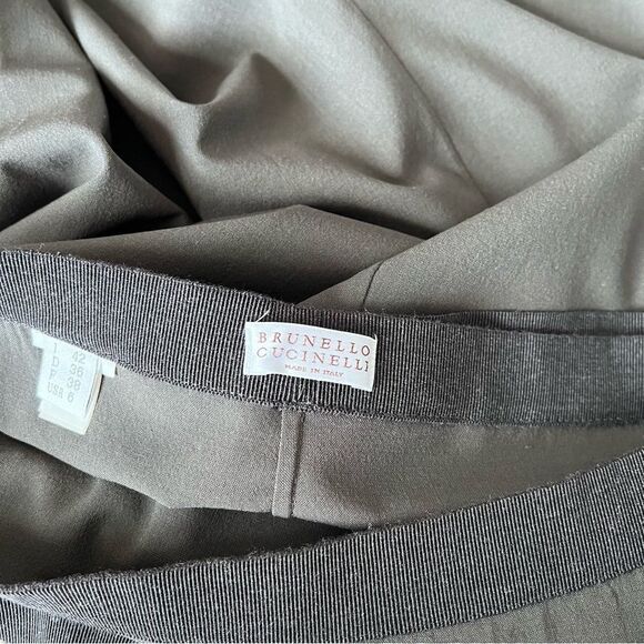 Brunello cucinelli wool blend wrap front maxi skirt in gray women’s 6 - Picture 5 of 7